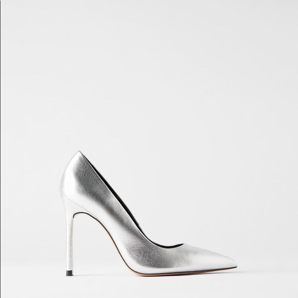 Zara Shoes - Zara metallic Leather High Heel Shoes